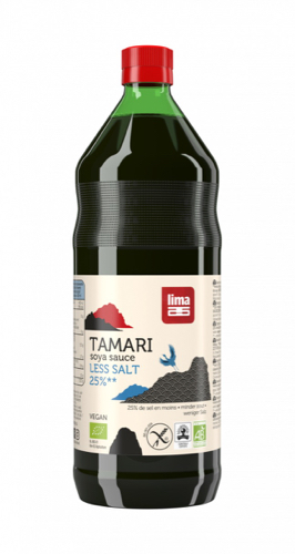 Lima Tamari 25% minder zout glutenvrij bio 1L